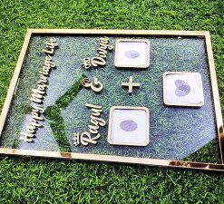 Wedding Thumb Printing And Couple Thumb Impression Print Gift Frame