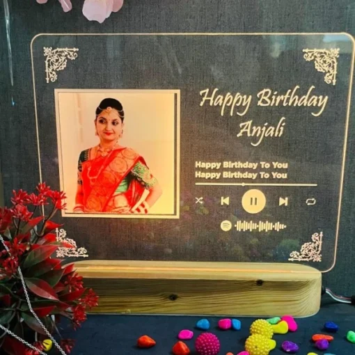 Personalized Name Music Plaque With Photo Acrylic 3d Led Lamp - Image 2