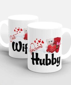 "Hubby Wifey" Birthday Friendship Day Gifts for Girls Boy Best Friend Boyfriend Girlfriend Hubby Love Coffee Mug