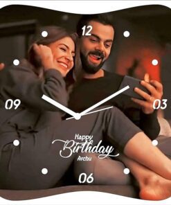 Customized Wooden Analog Wall Clock With 1 Photo for Birthday, Anniversary, Your Love