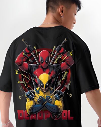Deadpool and Wolverine Graphic Printed Oversized T shirt