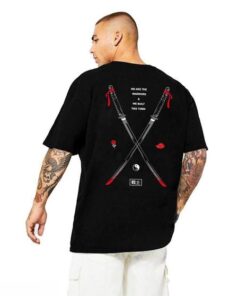 Men's Black Kabiran Graphic Printed T shirt Kumar Shop