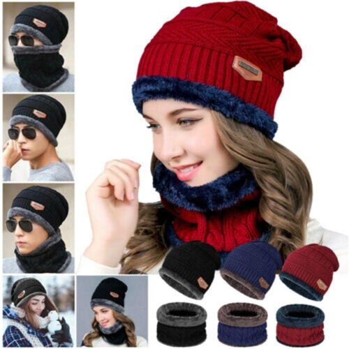 Trendy Winter Cap for Men & Women / Woolen Cap for Men & Women Cotton Set for Extra Protection From cold