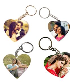 Customized Keychain Heart Photo Printed