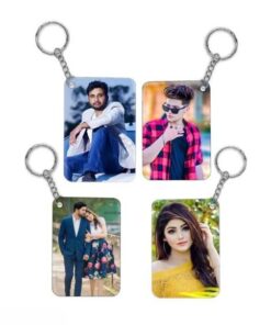 Customised Keychain Print, Attractive Keychains (Set of 4)