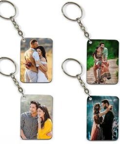 Customised Keychain Print, Attractive Keychains (Set of 4)